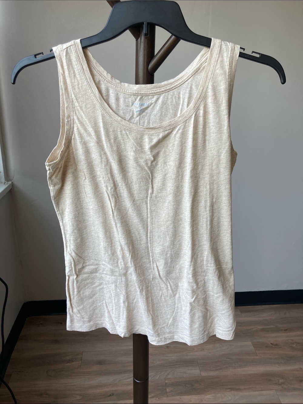 Lands End sleeveless top cotton summer casual Heathered color pattern size S